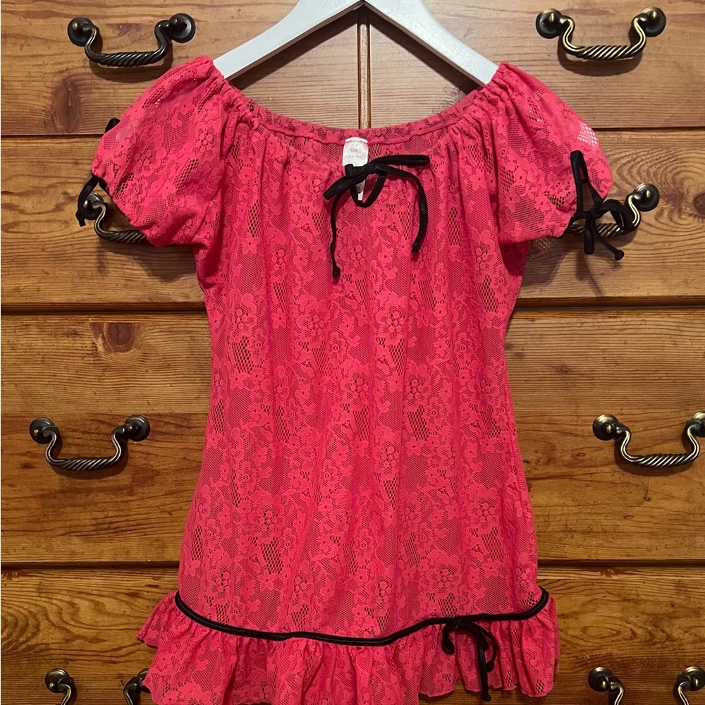 Small Pink Floral Lace Top/Lingerie